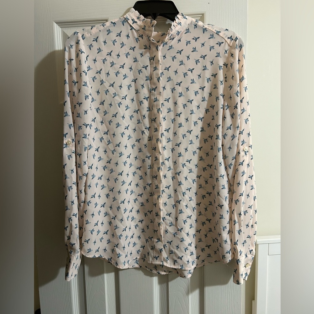 LOFT XS bird blouse, women’s
